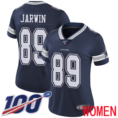 Women Dallas Cowboys Limited Navy Blue Blake Jarwin Home #89 100th Season Vapor Untouchable NFL Jersey